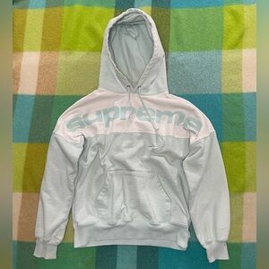 Supreme New York Spellout Colorblock Pullover Hoodie